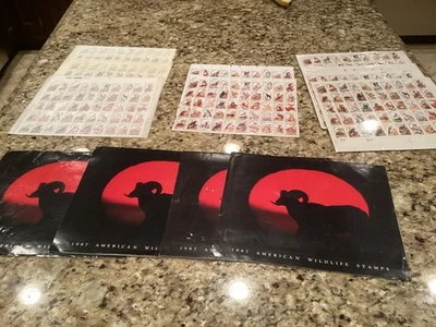 USPS (12) Sheets of 22 Cent Stamps  $ 132.00 Face Value~ American WildIife - Image 1 of 4