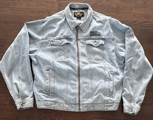 Chaqueta Harley Davidson Motorcycles Hombre Azul Denim Cremallera Talla XXL (2XL) - Imagen 1 de 21