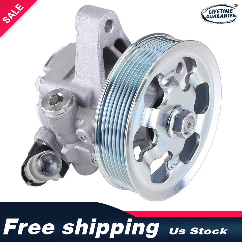 NEW POWER STEERING PUMP + PULLEY FOR ACURA RSX TSX HONDA ACCORD CR-V ELEMENT - Image 1 of 4