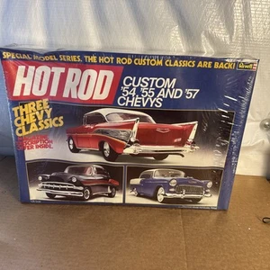Revell Hot Rod Custom ‘54, ‘55 And ‘57 Chevys Kit #7447 Sealed - Picture 1 of 6