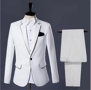 Men'S Suit White Tuxedo - Picture 1 of 3