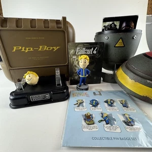 Fallout 4 Pip-Boy 3000 Mk IV + Anthology Mini-Nuke Vault Boy Bobblehead Pins Lot - Picture 1 of 23