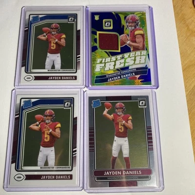 Jayden Daniels Optic Rookie Card Lot - Image 1 of 4