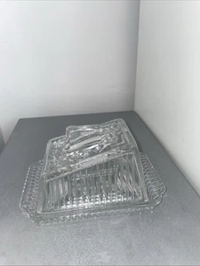 Vintage Glass Covered Butter/cheese Dish - Picture 1 of 9