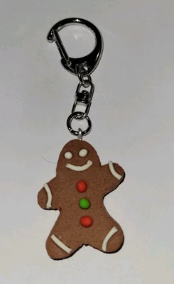 Gingerbread Hombre Llavero Clip En Accesorio Mujer Llavero Galleta Foto 1 de 4