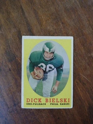 1958 Topps #111 Dick Bielski Philadelphia Eagles Vg - Image 1 of 2