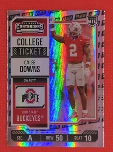 Caleb Downs - 2025 Panini Ohio State Buckeyes NIL College Ticket Foil Holo Logo - Bild 1 von 2