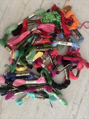 Lot Of 30+ Skeins Various Brands Embroidery Thread Floss Some New Some Used - Image 1 of 4