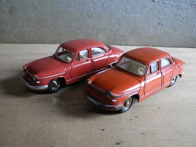 Dinky Toys 547 Panhard PL 17  orange originale lot avec repro Mattel De Agostini - Photo 1/4