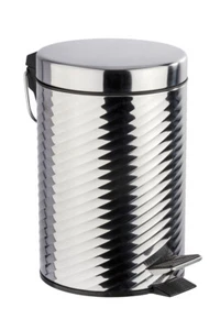 WENKO Treteimer Spiro 3 L Abfall Müll Eimer Papier Korb Edelstahl Küchen Bad WC - Bild 1 von 3