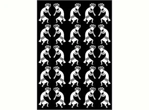 Calcomanías de vidrio fundido blancas de 1 pulgada Kokopelli Twins 25 piezas - Imagen 1 de 2