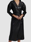 $650 Proenza Schouler Women's Black Proenza Schouler Faux Leather Dress Size 4