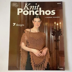 Knit Ponchos George Shaheen American School Of Needlework 1377 7 Designs - Picture 1 of 9