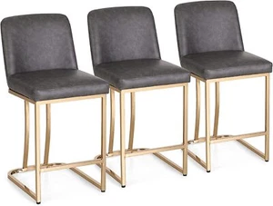 Bar Stools Counter Height Dining Barstools Upholstered Kitchen Island - Picture 1 of 14