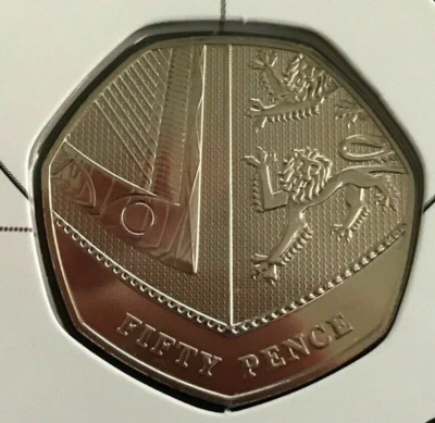 Simply Coins~ 2017 SHIELD 50 PENCE COIN BRILLIANT UNCIRCULATED BU - Image 1 of 3