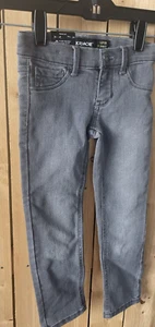 *GIRLS    BASIC  SUPER SKINNY GRAY JEANS * SIZE 4 SLIM  PANTS * ADJUSTABLE WAIST - Picture 1 of 2