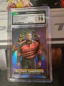 2022 UD Goodwin Champ Ken Griffey Jr. Splash Color Platinum Cosmic CGC 10 #/199 - Picture 1 of 2