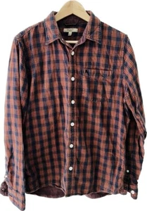 Burberry Button Up Shirt Large Plaid Autumn Colors London - Picture 1 of 11