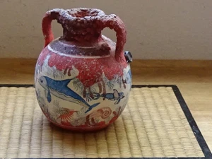 Minoan Dolphin vessel copy of almost 4000 year old pot Made in Greece - Picture 1 of 12