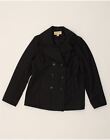 MICHAEL KORS Womens Pea Coat UK 14 Large Grey Wool YC13