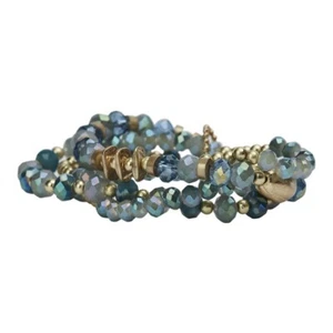 The Moshi: Armband "Bracelet Fanny" Türkis, Gold, 4 einzelne Armbänder im Set - Bild 1 von 2