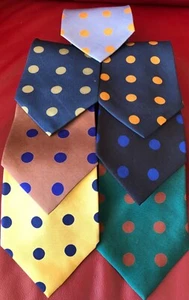 7 Designer Krawatten 100% aus Seide, Gep. Braun-Blau01 - Bild 1 von 11