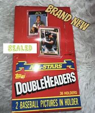 1990's ALL-STAR DOUBLEHEADERS / 36 Wax Packs w/36 Holders w/2 Pics Sealed
