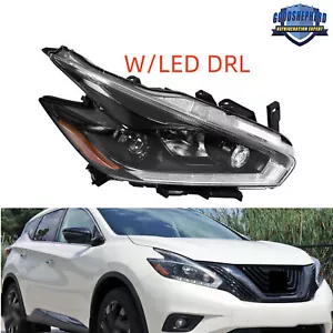 Faro proyector halógeno para Nissan Murano 2018 + LED DRL lado del pasajero negro - Imagen 1 de 9