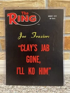RING BOXING VINTAGE MAGAZINE CASSIUS CLAY JOE FRAZIER August 1972 NR MINT UNREAD - Picture 1 of 2