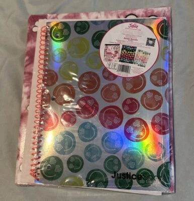 Justice Sport Binder Bundle 3 Piece Set Folder Binder Composition Book NEW - Image 1 of 4