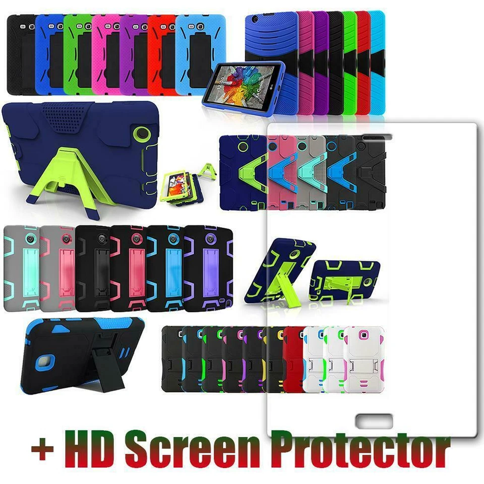 Shockproof Hybrid Kickstand Tablet Case/ Screen Protector For Alcatel LG Samsung - Image 1 of 4