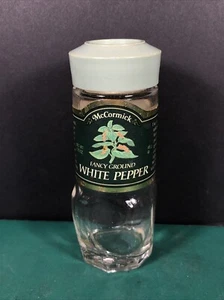 Vintage McCormick | Ground White Pepper | Spice Jar | Green Lid | Empty - Picture 1 of 11