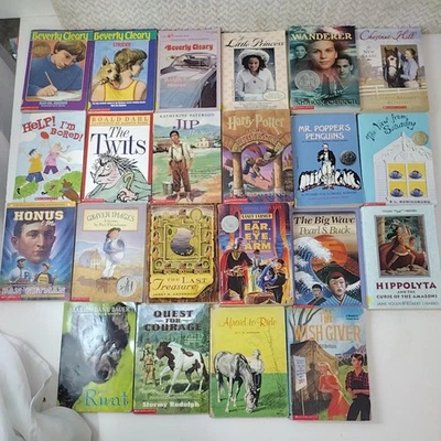 Kids Chapter Book Lot Scholastic Paperbacks Cleary Dahl Rowling Konigsburg Foto 1 de 4