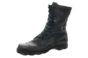 Vintage Ro search Military Jungle Boots 80s Mens Black Leather Sz 12 N - Picture 1 of 17
