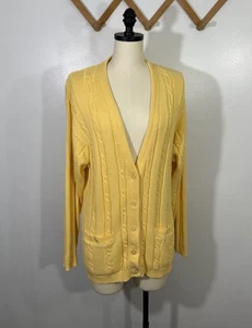 Talbots Vintage Long Cardigan Sweater 1990s Cotton Large - Picture 1 of 8