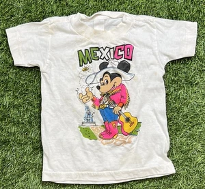 Vintage 90er Mexico Mickey Mouse Humor Parodie T-Shirt Kleinkind 3T selten - Bild 1 von 7