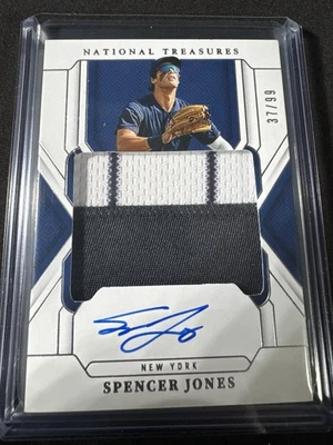 SPENCER JONES 2025 NATIONAL TREASURES PATCH AUTOGRAPH AUTO /99 NP - Image 1 of 2