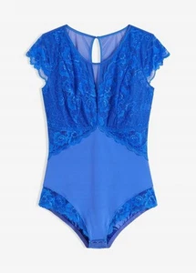 Body ohne Bügel Gr. 44/46 Edelsteinblau Damen Spitzenbody Unterwasche Neu - Bild 1 von 1
