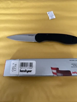 退役黑色 Kershaw OD-1 Lee Williams 1775 手动 Leek 刀 美国制造 — 第 1/4 张图片