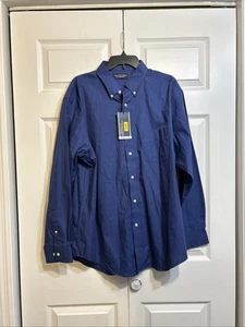 Neu mit Etikett Roundtree & Yorke Herren Hemd Langarm Größe XL dunkelblau Pinpoint Oxford - Bild 1 von 10