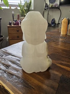 Afghanischer Jade Buddha 0,35 Pfund 3 Zoll handgeschnitzte Kristallfigur Frieden Ruhe Heilung  - Bild 1 von 6