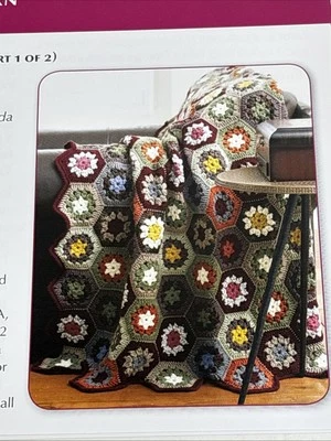 Hexagon Blanket Crochet Pattern Cards Pages - Image 1 of 3