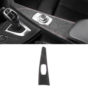 Alcantara Suede Console Media Knob Panel Cover Trim Fits 14-19 F32 F36 428i 435i - Foto 1 di 7