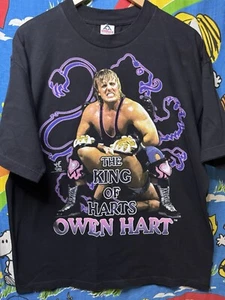 WWF Vtg 1999 Owen Hart “The King Of Harts” Tee Size XL RARE - Picture 1 of 6