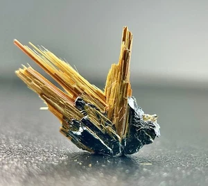 Golden rutile on hematite, rutile on hematite very rare!! - Picture 1 of 2