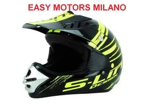 Casco Cross Bebé Niño Juego Júnior Negro Amarillo Interno Extraíble Talla M - Imagen 1 de 1