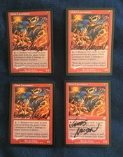 Mtg 4x grim lavamancer foil English signed torment GD vhtf magic the gathering
