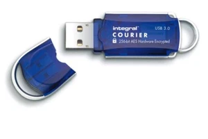 Integral Courier Encrypted USB 3.0 16GB Flash Drive INFD16GCOU3.0-197 - Picture 1 of 3