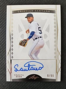 2022 LEAF TRINITY CRISTIAN SANTANA BA-CS1 #ed 9/99 AUTO AUTOGRAPH - Picture 1 of 2