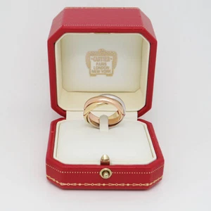 Anillo Cartier Trinidad modelo grande en oro 750/18K talla 59 con caja + papeles - Imagen 1 de 3
